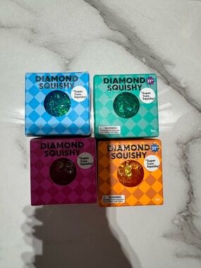 Target Diamond Squishy  - Blue, Teal green , Pink , Orange